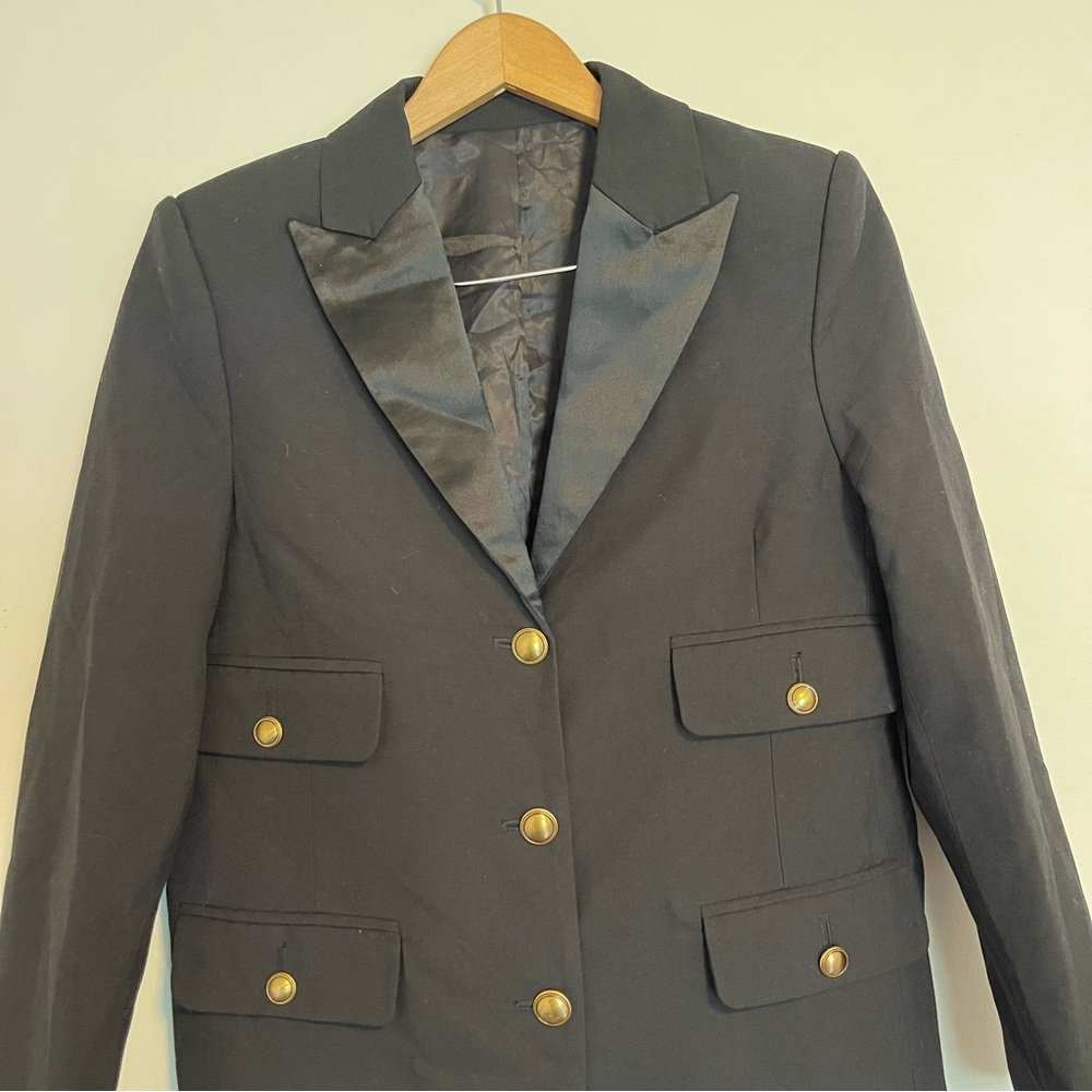Saint Laurent Blazer Tuxedo lapel Black Jacket with Gold Buttons 40 - Picture 5 of 15
